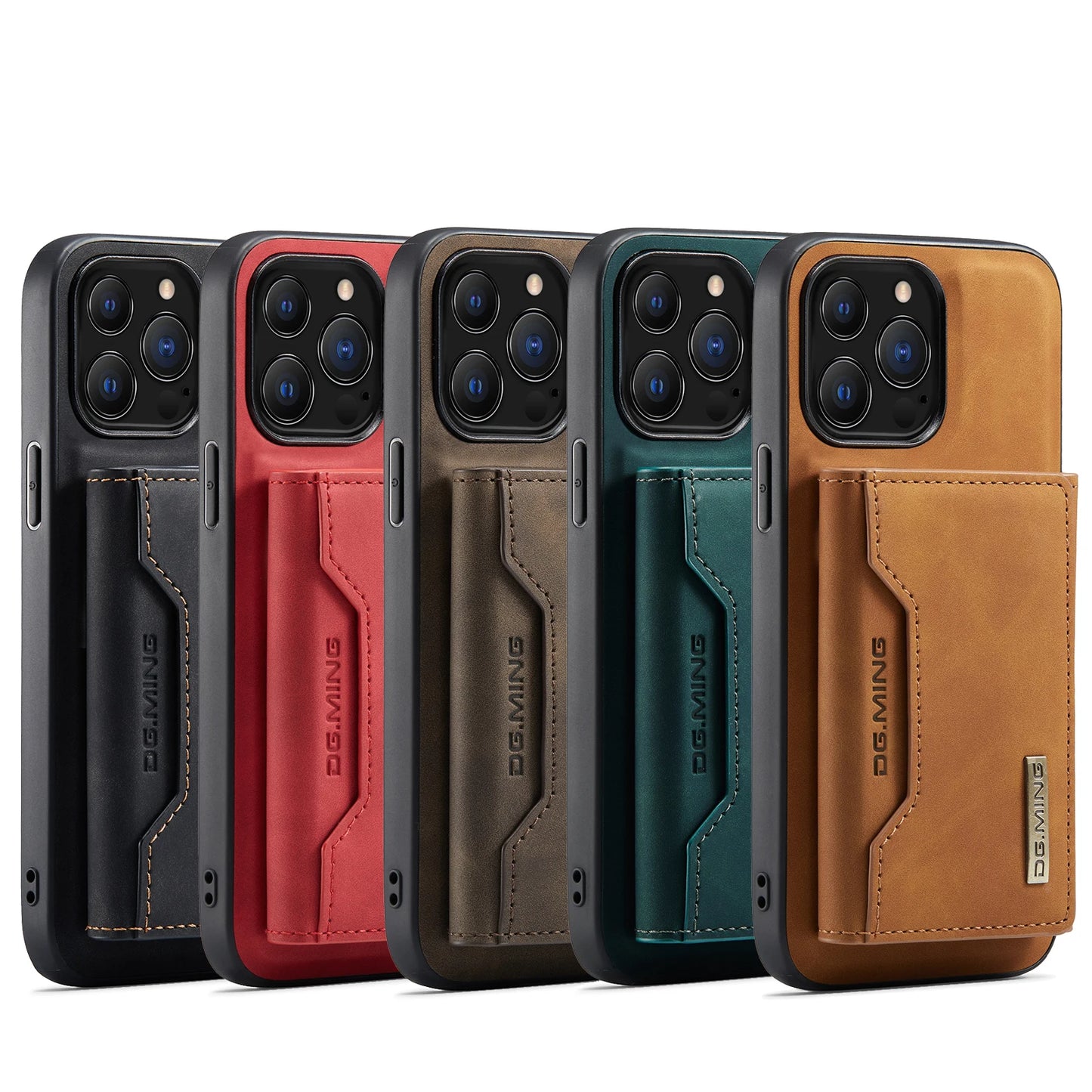 2-in-1 Detachable Magnetic Leather Wallet Case for iPhone 16 Pro Max, 15, 13, 12, 11, XS, XR, 14 Plus, SE 2022 – Card Holder & Cash Pocket