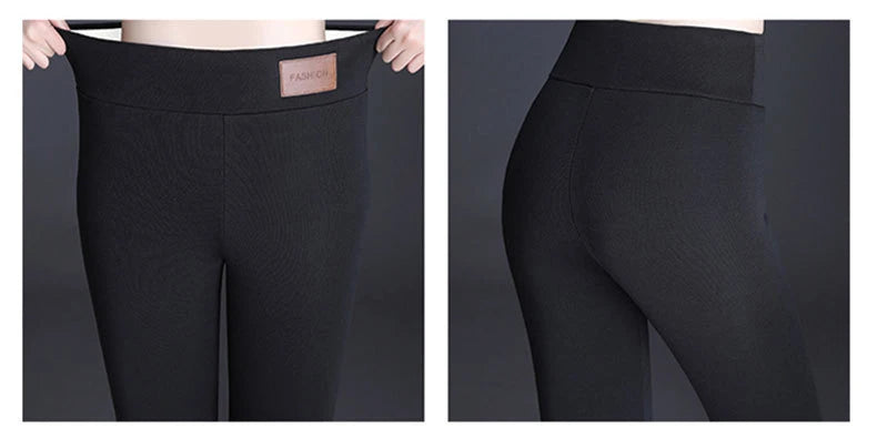 "Winter-Ready Chic: Insulated Lamb Fleece High-Waist Leggings for Women"